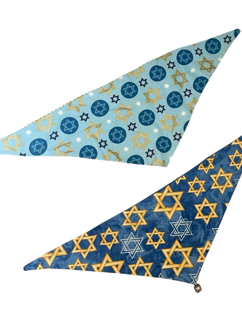 Pet Bandana of Star of David Triangle - Set of 2